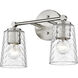 Ashli 2 Light 13.5 inch Brushed Nickel Vanity Light Wall Light